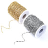 2 Meters Stainless Steel Gold Steel Tone Flat Oval Lip Shape Water-wave Bulk Chain DIY Pendant Necklace Jewelry Making