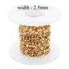 2 Meters Stainless Steel Gold Steel Tone Flat Oval Lip Shape Water-wave Bulk Chain DIY Pendant Necklace Jewelry Making
