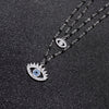 2 Multilayer Crystal Pendant Necklace for Women Black Beads Chain Blue Evil Eye Choker Necklaces Jewelry 2022 New