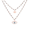 2 Multilayer Crystal Pendant Necklace for Women Black Beads Chain Blue Evil Eye Choker Necklaces Jewelry 2022 New