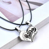 2 PCS/lot Couple Necklace Pendant Love Heart Puzzle Matching Two Halves Heart for Lovers Memorial D Gift Paired Necklace