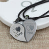2 PCs/Set Couple Necklace for Women Men Silver Color Heart Lock Key Pendant Paired Necklace Choker Gifts for Women