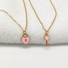 2 PCs/Set Couple Necklace for Women and Men Silver color Heart Pendant Paired Necklace Necklace Gifts for Women