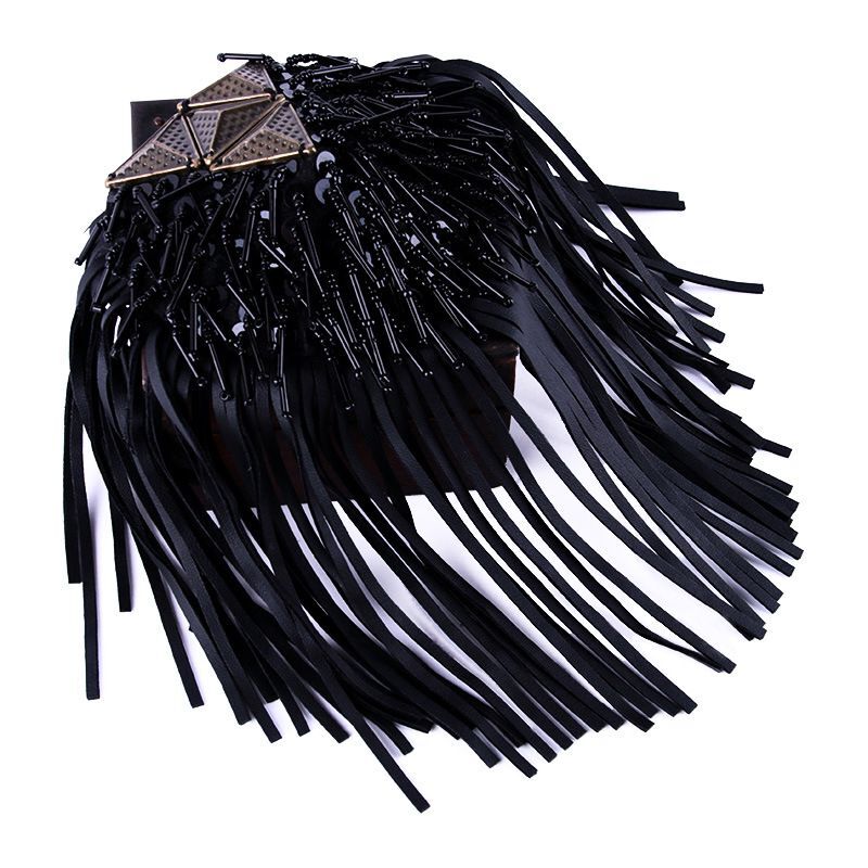 2 Pcs Creative Clothing Accessories Jewelry Suit Jacket Chain Tassel Patch Epaulette Shoulder Bag Luggage Shoes Beaded Shoulder