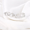 2 Pcs/Set European Irregular Silvery Rings for Women Creative Wedding Ring Trend Jewelry Gift  2022