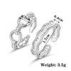 2 Pcs/Set European Irregular Silvery Rings for Women Creative Wedding Ring Trend Jewelry Gift  2022