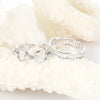 2 Pcs/Set European Irregular Silvery Rings for Women Creative Wedding Ring Trend Jewelry Gift  2022