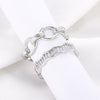 2 Pcs/Set European Irregular Silvery Rings for Women Creative Wedding Ring Trend Jewelry Gift  2022