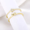 2 Pcs/Set Heart Star Finger Rings for Women Female Gold Wedding Ring Trend Jewelry Gift 2022