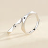 2 Pcs Sun Moon Lover Couple Rings Simple Opening Ring For Couple Men Women Wedding Engagement Promise Valentine's Day Jewelry