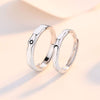 2 Pcs Sun Moon Lover Couple Rings Simple Opening Ring For Couple Men Women Wedding Engagement Promise Valentine's Day Jewelry