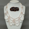 2 Strands 18'' White Pearl White Teardrop Sea Shell Pearl Necklace