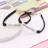 2 Style His Queen Her King Black Classic Lover Bracelet Stainless Steel Couple Bracelet Gift  Jewelry Accessories Gift