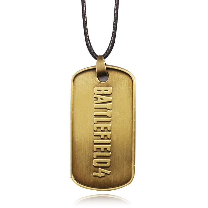 2 color Battlefield 1 Game Limited Edition Dog Tag Cos necklace double pendant