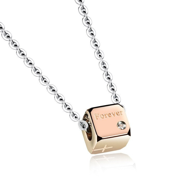 2 colors Fashion fashion necklace female 2020 Fine jewelry Crystal from Swarovski Couple type titanium steel pendant necklace