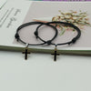 2 pcs/lot Cross Couple Bracelet   White Black Color Charm Bracelet Gift For Friend Lover Handmade Trendy Jewelry