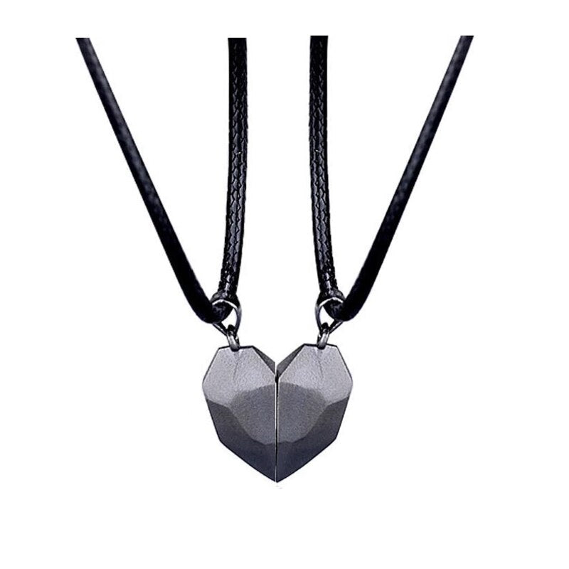 2 unids/set par collares Attarction entre el corazón de los Amantes collar con colgante magnético para las mujeres, Día de San Valentín, regalo de aniversario