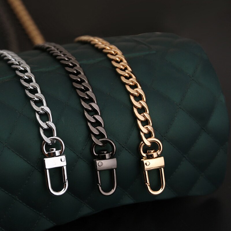 20/100/120cm Metal Chain DIY Replacement Shoulder Bag Strap Chain Gold/Silver/Black Handles Handbag Purse Bag Accessories