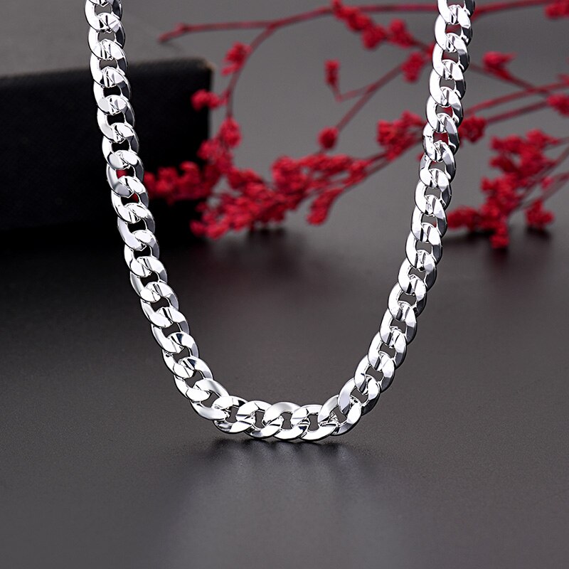 20/24 Inch 7MM Cuban Link Chain Female Aesthetic Necklaces For Women  Designer Jewelry  Items GaaBou