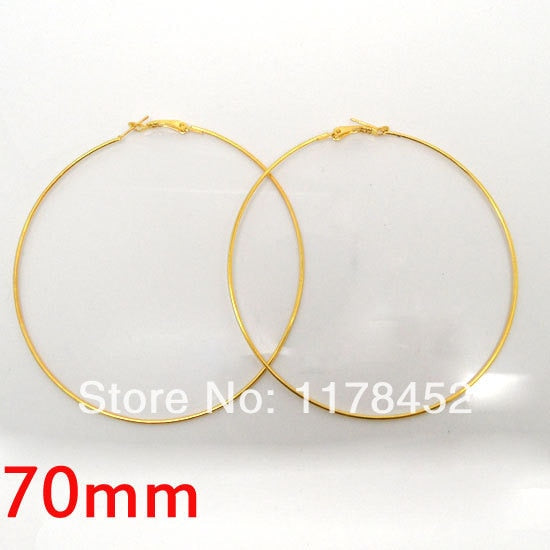 20-Pcs-Gold-Plated-Basketball-Wives-Earring-Hoops-Dangle-Drop-70mm-Dia-W01161-X-1