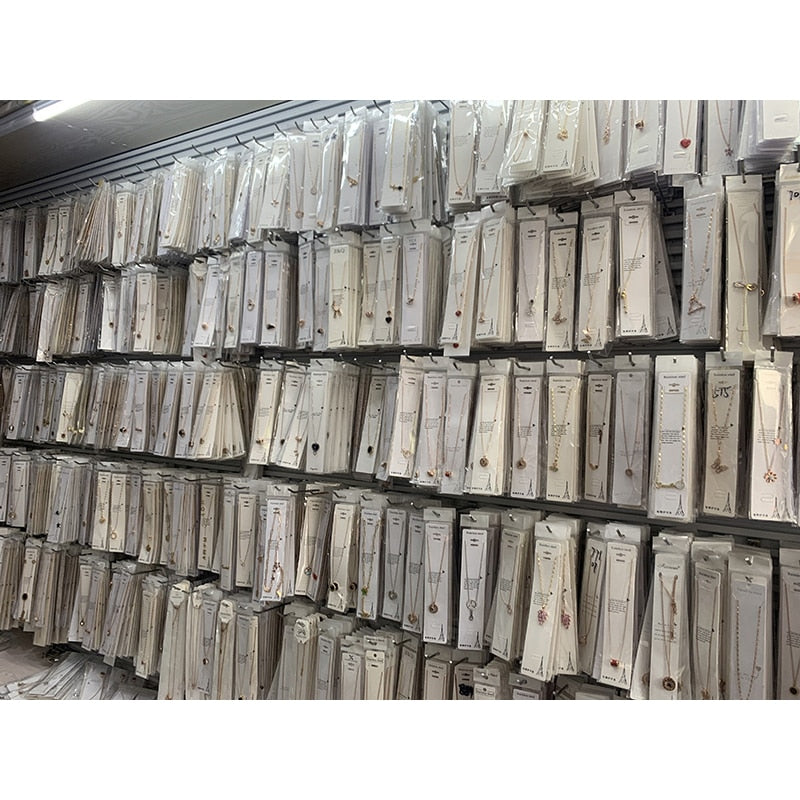 20 Pcs/Lot Mix Designs  Stainless Steel Necklace Circle Clavicle  Variety for Women And Girls Freeshipping