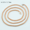 20 Style Fashion Jewelry Men Women 585 Rose Gold Color Necklace Curb/Weaving Classic Chains Jewelry 50cm 60cm