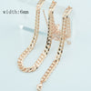 20 Style Fashion Jewelry Men Women 585 Rose Gold Color Necklace Curb/Weaving Classic Chains Jewelry 50cm 60cm