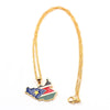 20 country map necklaces Brazil Australia Map Flag Pendant Necklace Women's Gold Jewelry Men's Trendy Accessories Jewelry