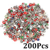 200Pcs Christmas Series Silver Plated Charm Beads Pendant Different Types of Charms Shipped Randomly 2022 Xmas Gift Accessories