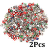 200Pcs Christmas Series Silver Plated Charm Beads Pendant Different Types of Charms Shipped Randomly 2022 Xmas Gift Accessories