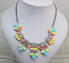 2014 New Fashion Shourouk Gold Chain Choker Vintage Rhinestone Neon Bib Statement Necklaces & Pendants Women Jewelry Gift