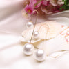 2015 European and American big new double-sided U-shaped pearl long earrings AliExpress explosion models