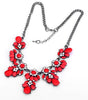 2015 New Fashion Bib Choker Necklace Fluorescence Yellow Colors Crystal Gem Flower Drop For Women Statement Necklace