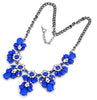 2015 New Fashion Bib Choker Necklace Fluorescence Yellow Colors Crystal Gem Flower Drop For Women Statement Necklace