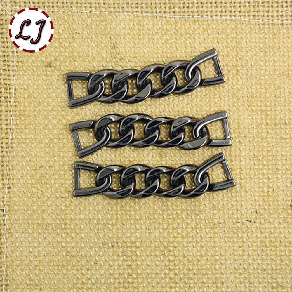 2015 arrived 1pair/lot black shoes chain buckles for shoes belt garment decoration DIY zinc alloy sewing  accessories
