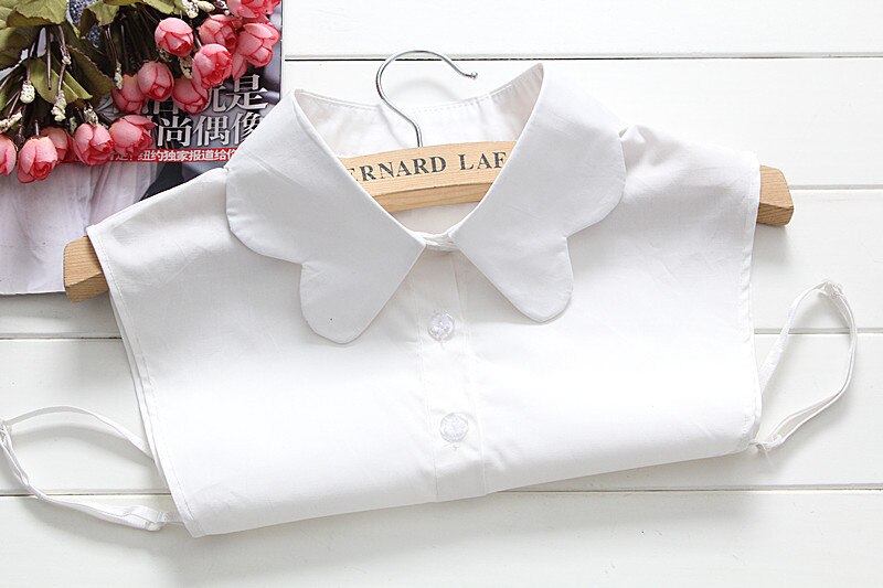 2016  Rhinestone Decorated Fake Collar Matching Womens Girls Detachable Lapel Shirt Tops Fake False Collar