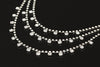 2016   women sliver three strings plated Chain Austrian crystal rhinestone pendant cross wedding necklace #N059