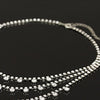 2016   women sliver three strings plated Chain Austrian crystal rhinestone pendant cross wedding necklace #N059