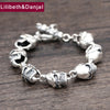 2020 925 Sterling Silver Bracelet Men Jewelry Vintage 13mm Wide Skull Charm Bangle Bracelet Women Gift Fine Jewelry B13