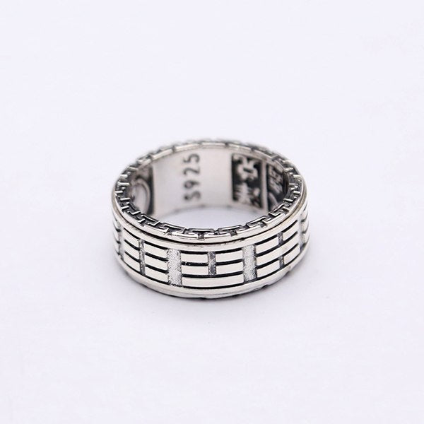 2020 925 Sterling Silver Ring Men Jewelry Couple Gossip Turn Mantra engagement Ring Women Gift Vintage Fine Jewelry R7