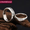 2020 925 Sterling Silver Ring Men Jewelry Couple Tibetan text Mantra engagement Ring Women Gift Vintage Fine Jewelry R8