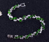 2020 Brand new silver bracelet natural diopside bracelet for woman russian emerald 925 solid sterling silver jewelry