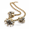 2021 Created Gem Stone Jewelry Gold Color Bead Chains Necklace From Chic