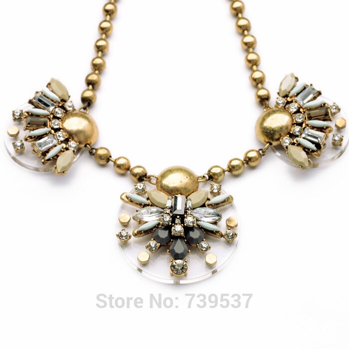 2021 Created Gem Stone Jewelry Gold Color Bead Chains Necklace From Chic