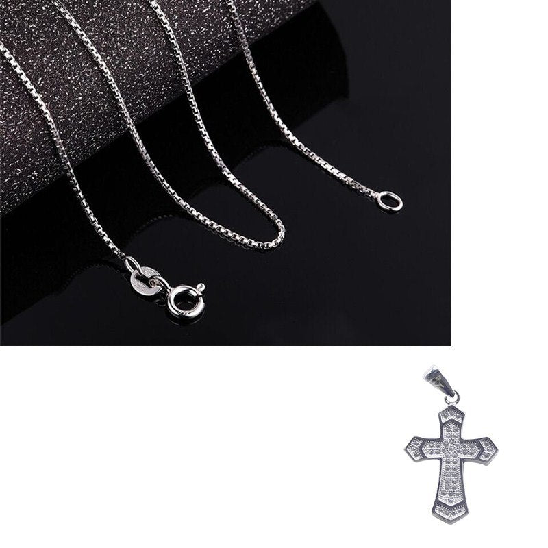 2020 Crossbow Arrows Cross Necklace Pendant New 925 Sterling Silver Vintage Charms Choker Jewelry Make Up