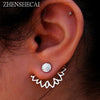 2020 Crystal Flower Stud Earrings For Women fashion Jewelry gold sliver Simple design Rhinestones Earring jewelry e0400