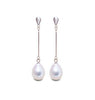 2020 Fashion Brand Natural Pearl Statement Earrings Outstanding For Women Long Earring 925 Sterling Silver Jewelry Wedding Gift