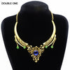 2022 Gem Necklace Blue Rose red Vintage Choker Collar Maxi Statement Fine Jewelry for Women