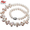 2020 Fashion New Design Colar Pearl Necklace Genuine 8-9mm Irregular Shape Pearls chokers necklaces for women jewelry
