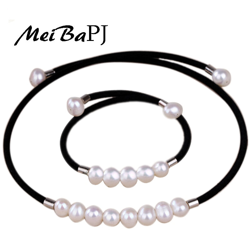 2020 Fashion real pearl necklace bracelet & bangle pearls and garnet perfect match for the public to wear jewelry